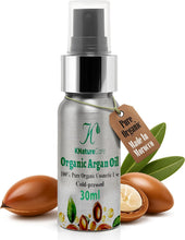 Load image into Gallery viewer, KNatureCare Pure Organic Moroccan Argan Oil spray bottle with argan nuts