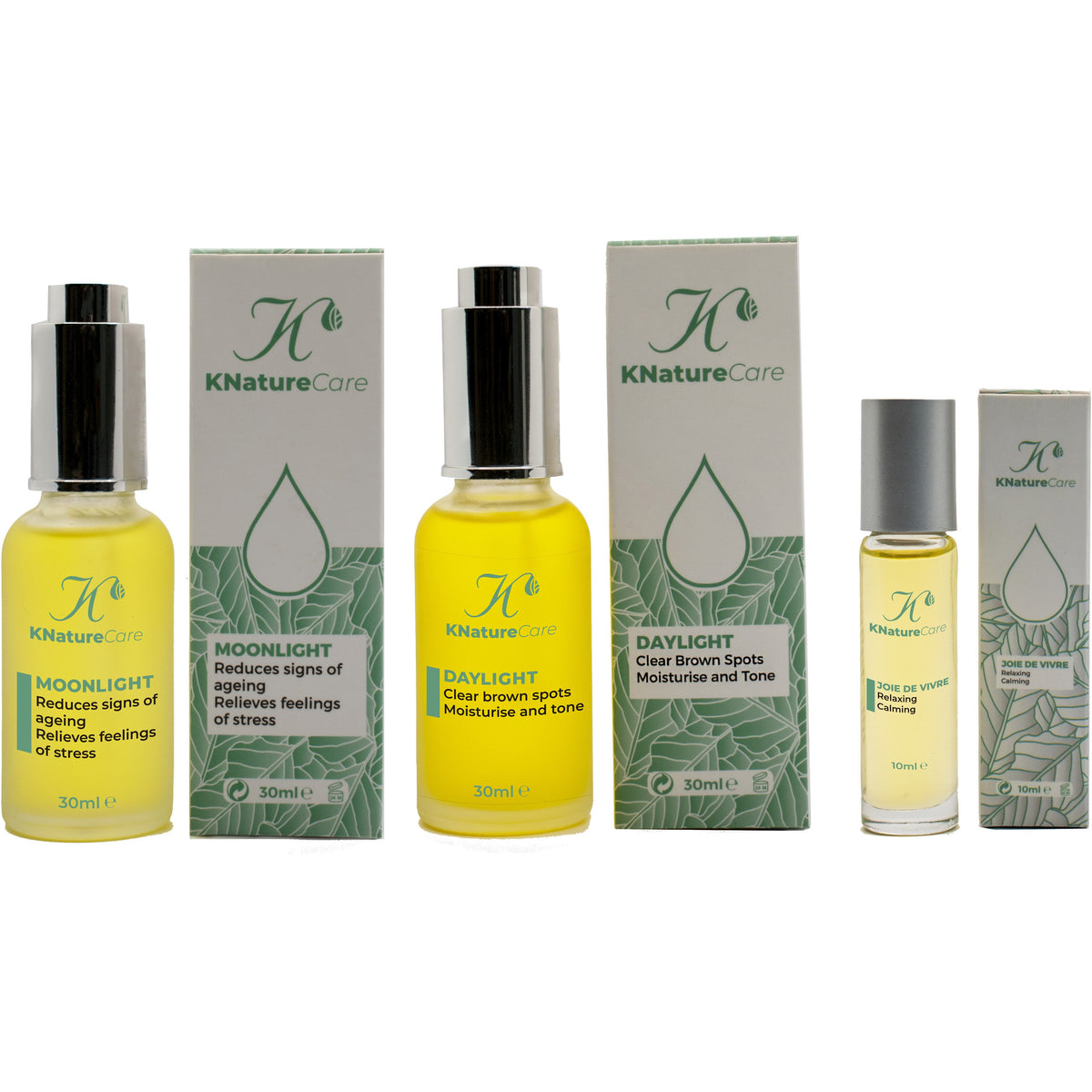 Daylight, Moonlight and Joie De Vivre bottles and boxes from the Day to Night Bundle